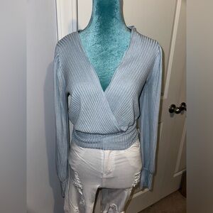 👚✨ Long sleeve Blue Top